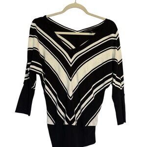 White House Black Market V-Neck Chevron Sweater